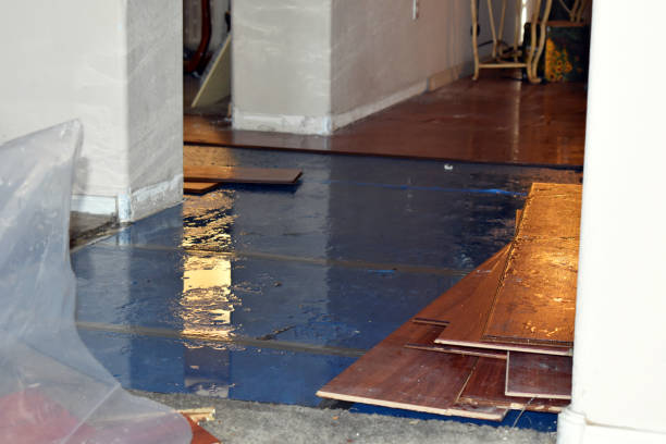 Professional Basement Flood Cleanup technician working in Amityville, NY